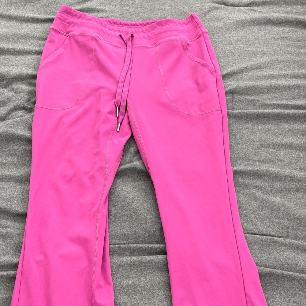 Halara DayStretch Mid Rise Drawstring Slim Casual Flare Pants with Pockets